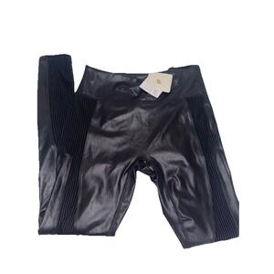 NWT Fabletics Motion365 High Waisted Paneled Legging-Black Shine Size S